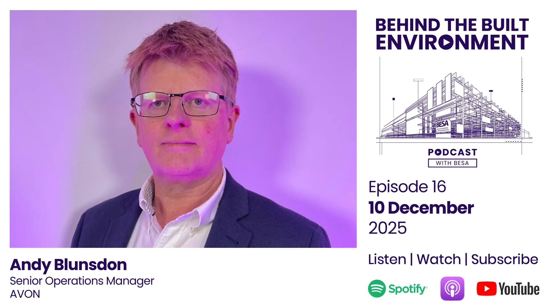 Andrew Blunsdon, guest on Behind The Built Environment