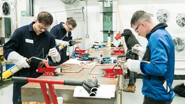 RACHP contestants taking part in the BESA WorldSkills competition
