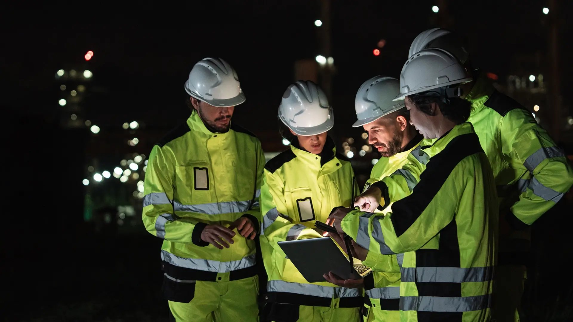 Team of building services professionals undertaking workforce development