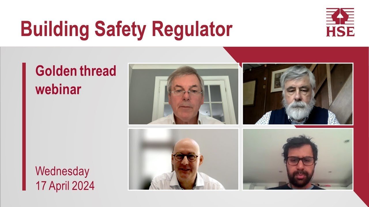 Golden Thread webinar hosted by the HSE