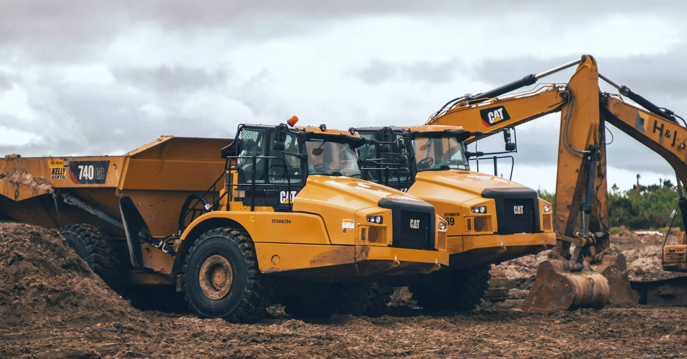 Plant hire equipment on a contractor construction site